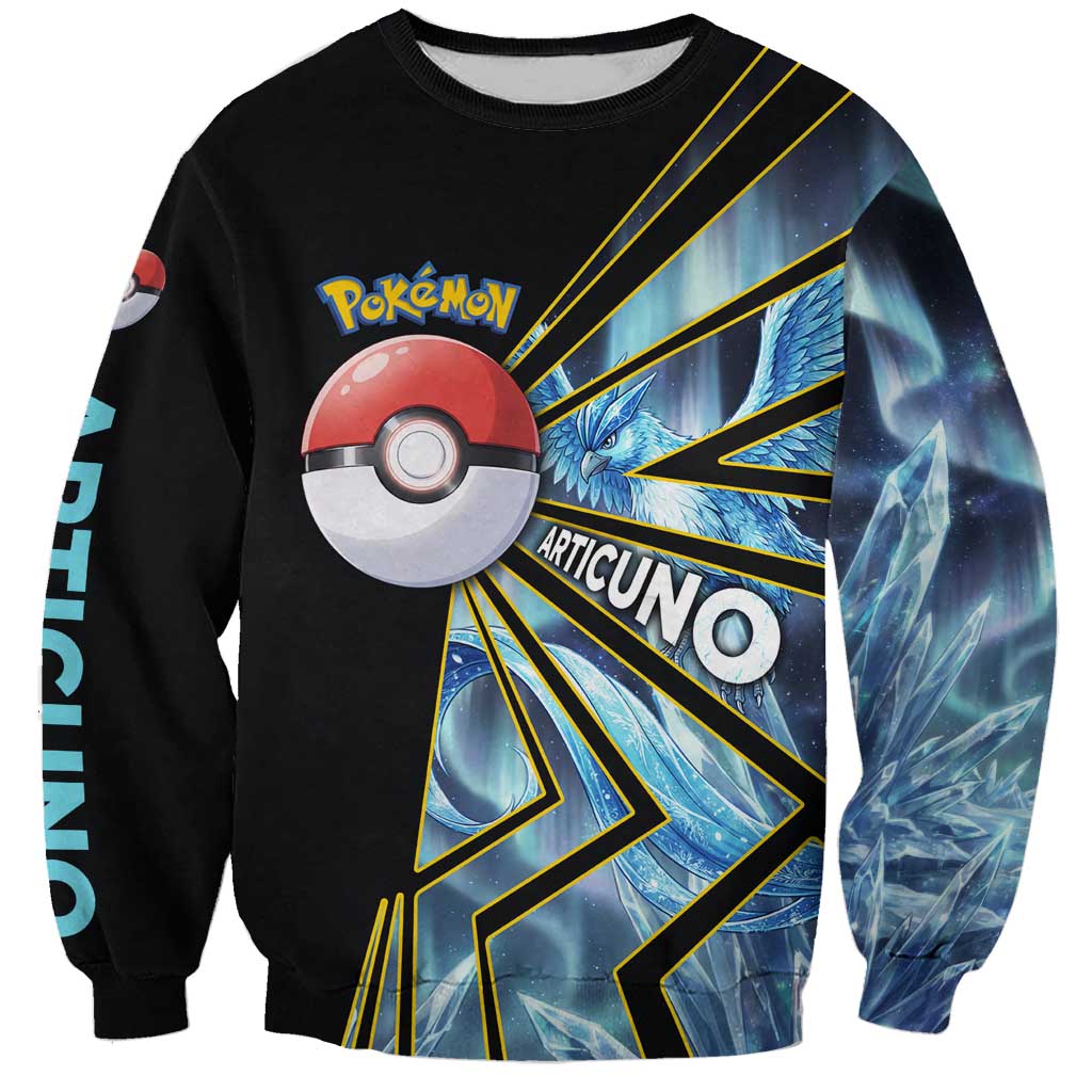 Articuno Poké Sweatshirt Frost Crystal Comic Style
