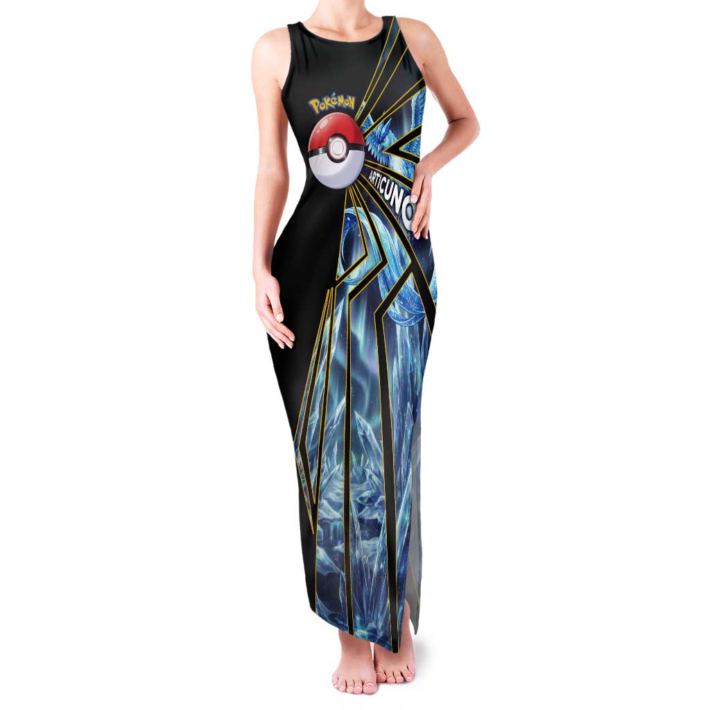 Articuno Poké Tank Maxi Dress Frost Crystal Comic Style