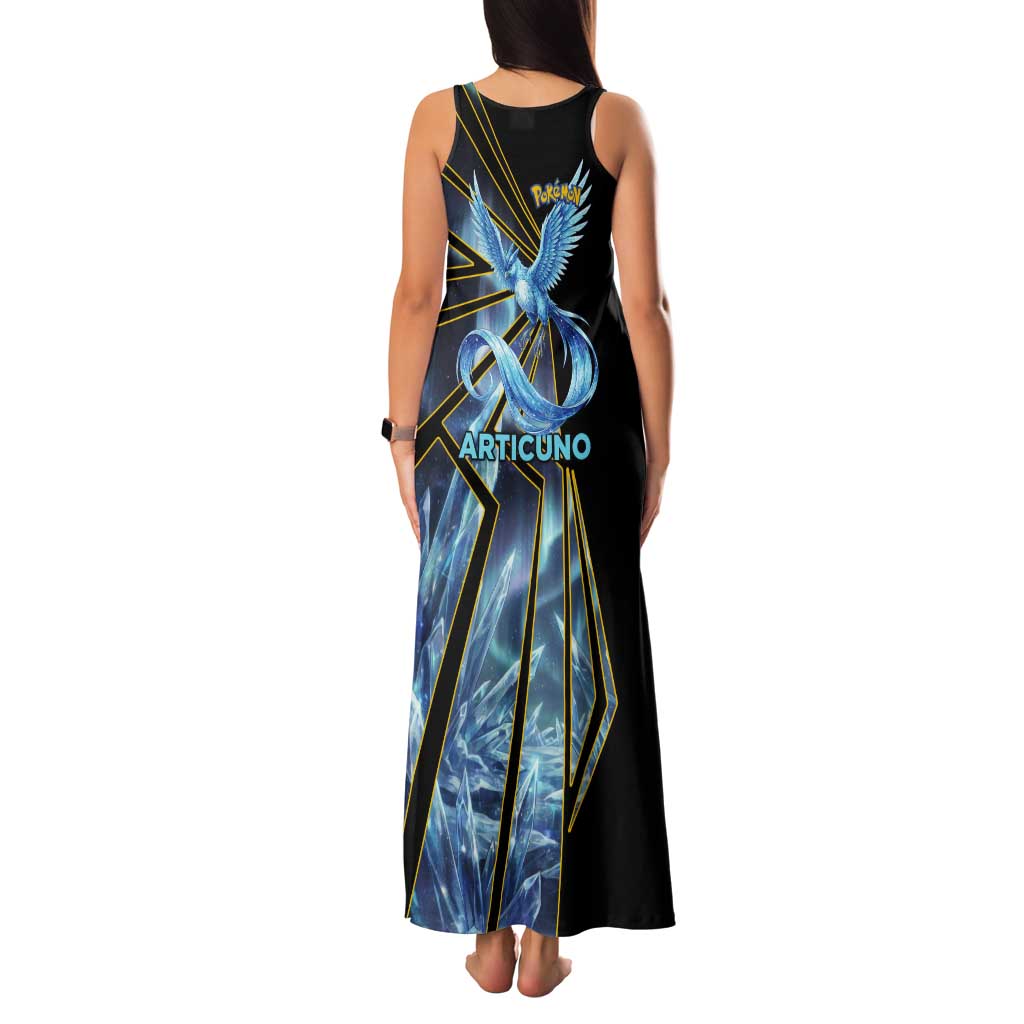 Articuno Poké Tank Maxi Dress Frost Crystal Comic Style