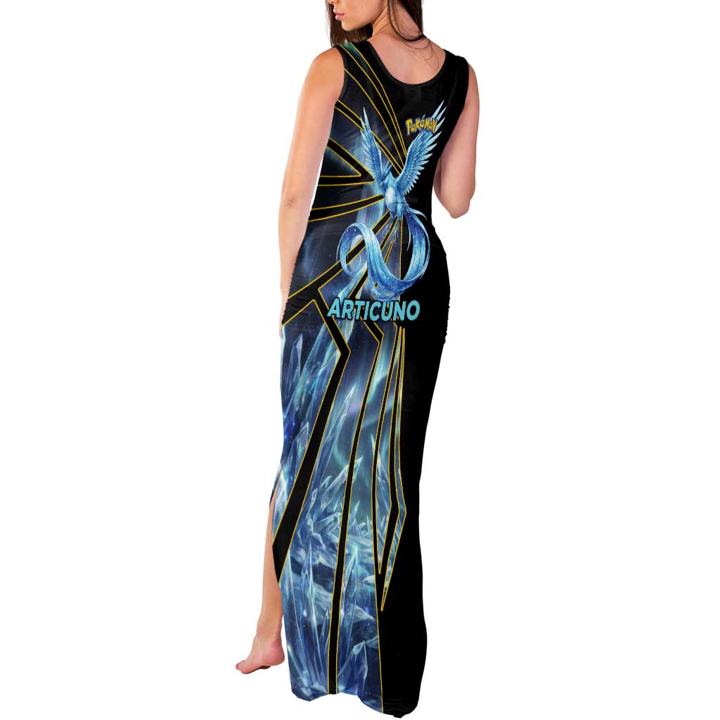 Articuno Poké Tank Maxi Dress Frost Crystal Comic Style