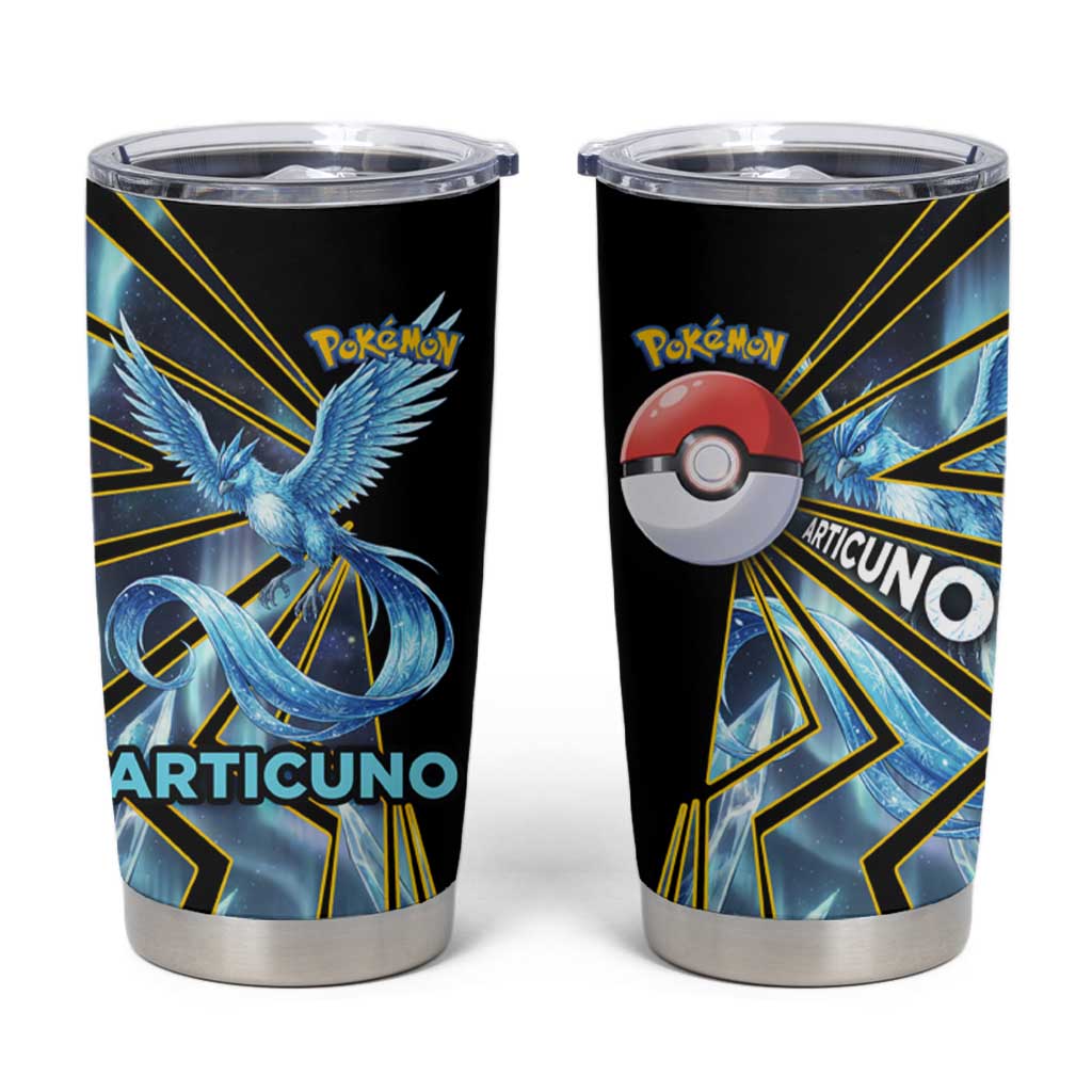 Articuno Poké Tumbler Cup Frost Crystal Comic Style