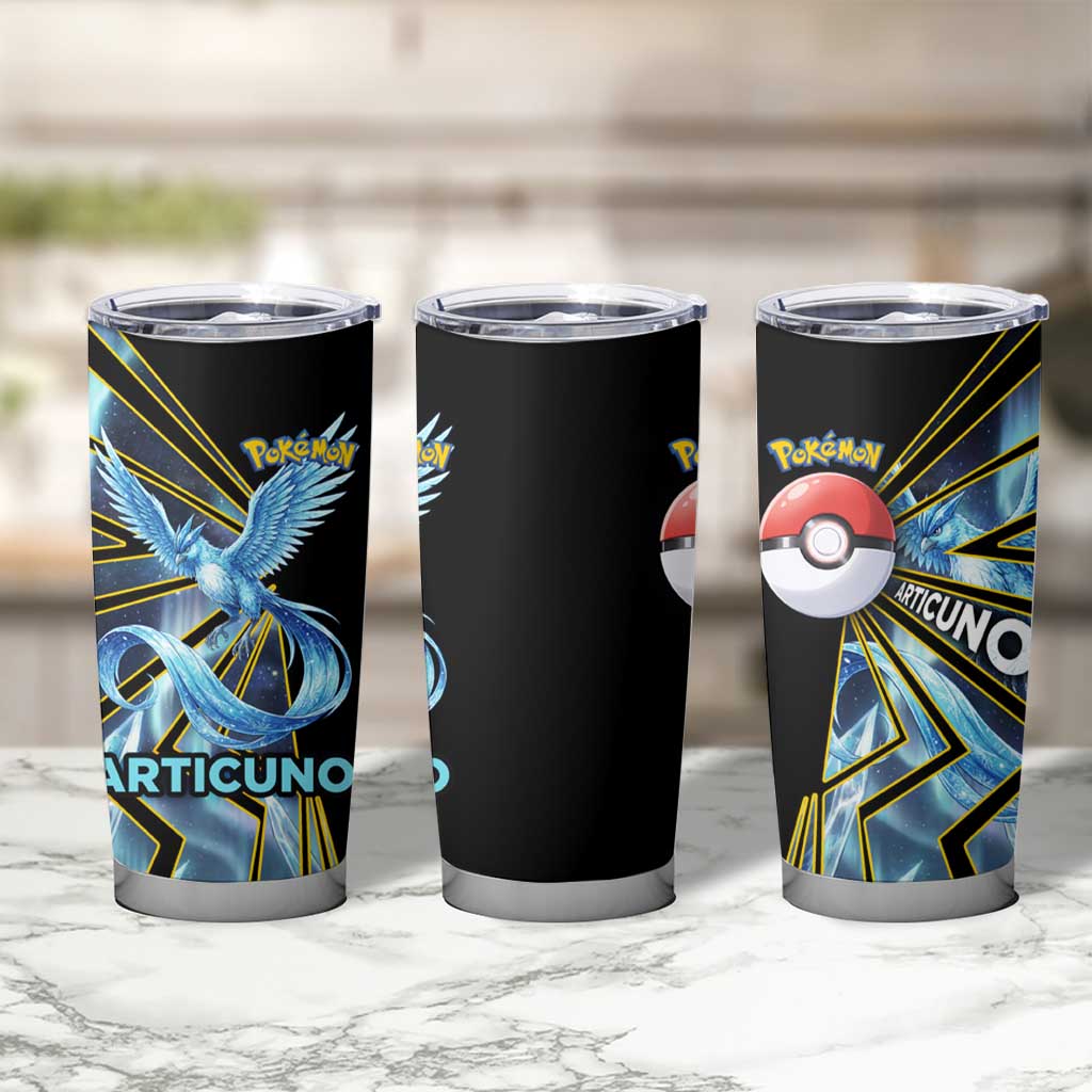 Articuno Poké Tumbler Cup Frost Crystal Comic Style