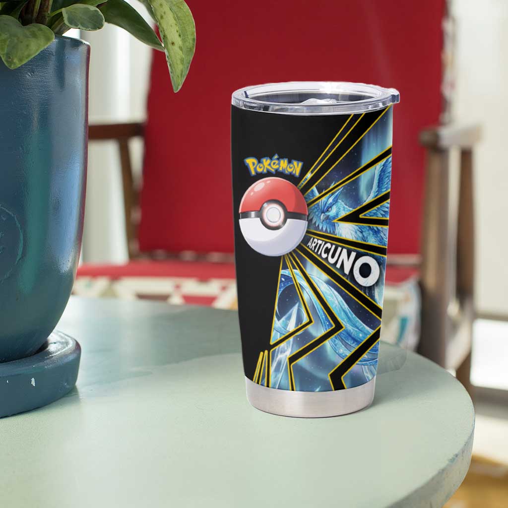 Articuno Poké Tumbler Cup Frost Crystal Comic Style