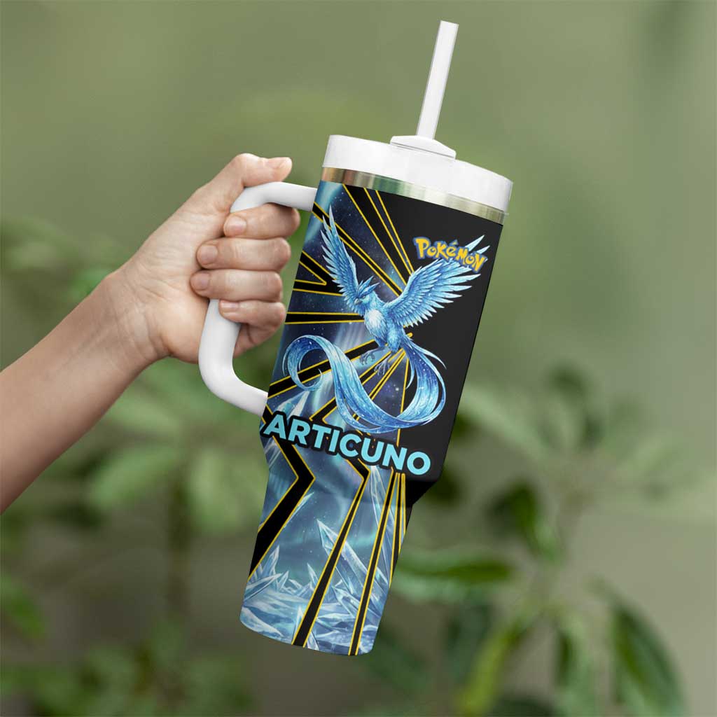 Articuno Poké Tumbler With Handle Frost Crystal Comic Style