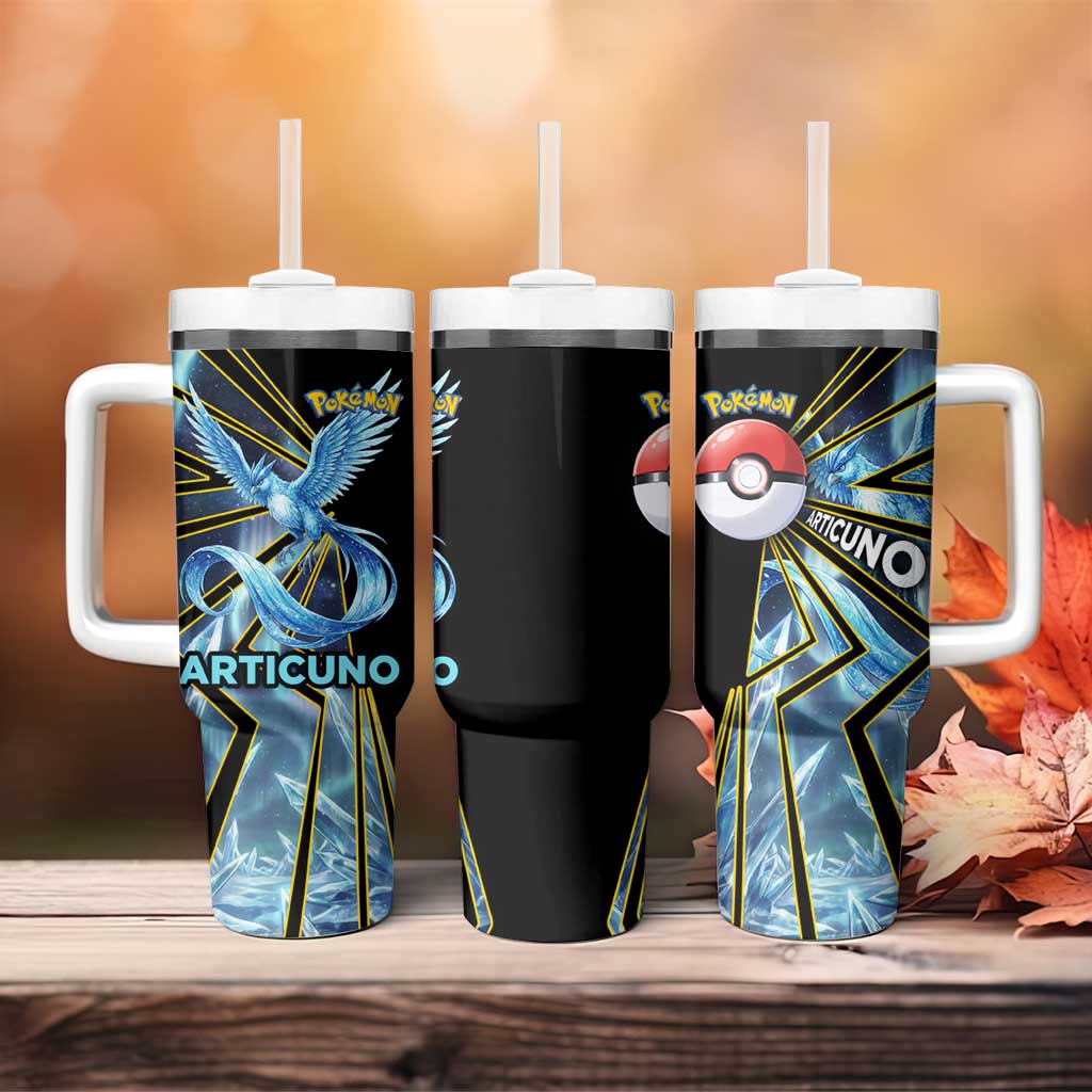 Articuno Poké Tumbler With Handle Frost Crystal Comic Style