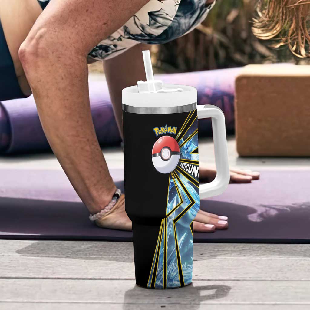 Articuno Poké Tumbler With Handle Frost Crystal Comic Style