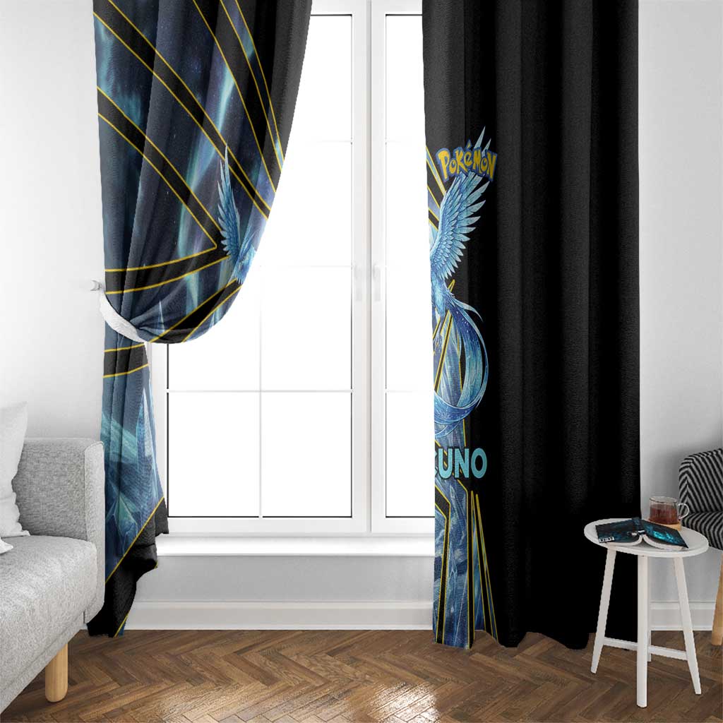 Articuno Poké Window Curtain Frost Crystal Comic Style