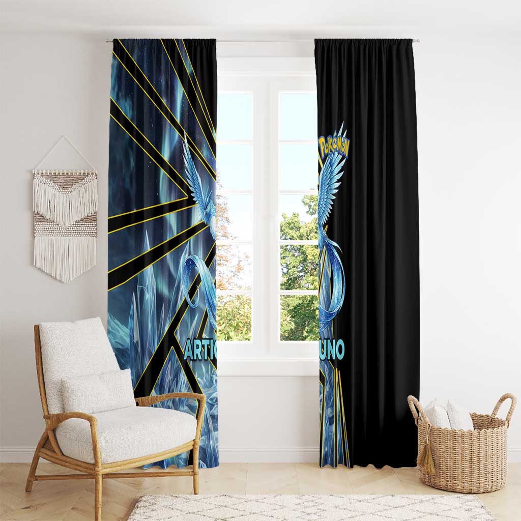 Articuno Poké Window Curtain Frost Crystal Comic Style