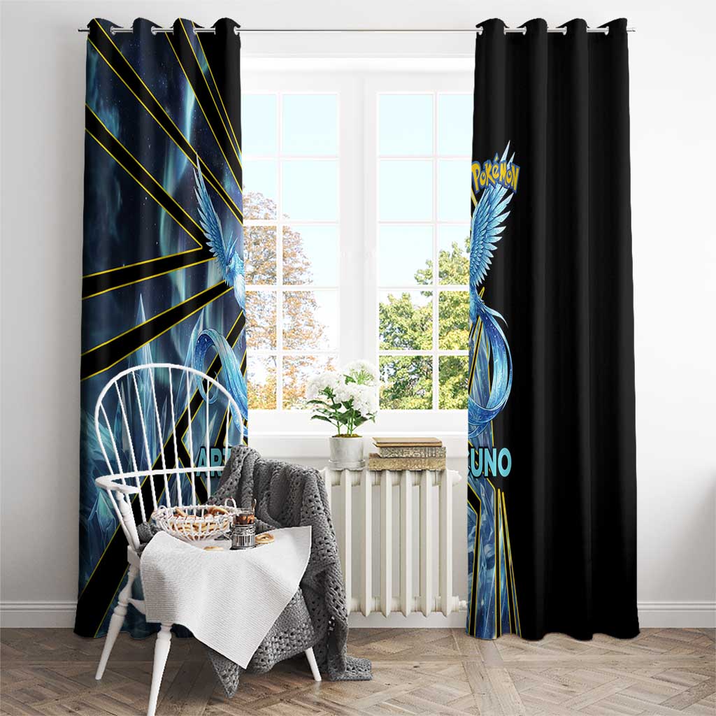 Articuno Poké Window Curtain Frost Crystal Comic Style