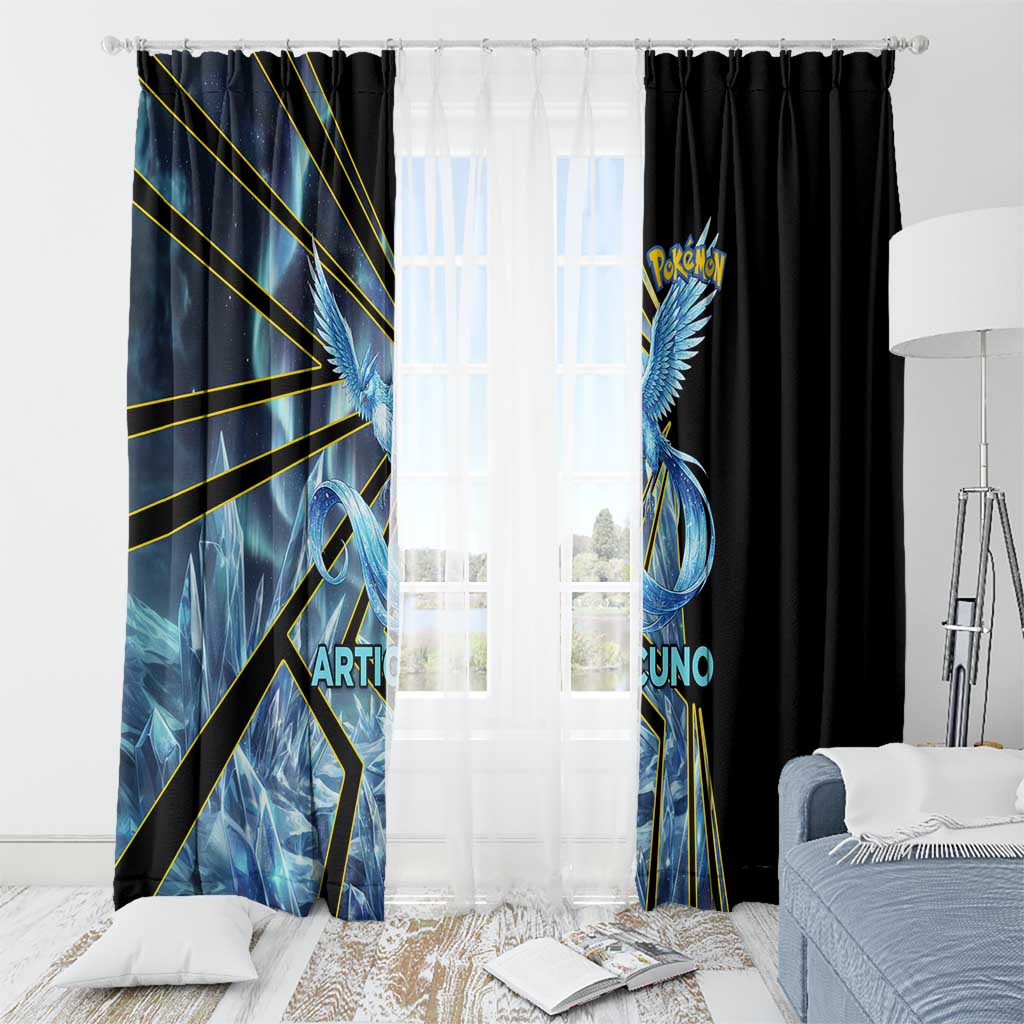 Articuno Poké Window Curtain Frost Crystal Comic Style