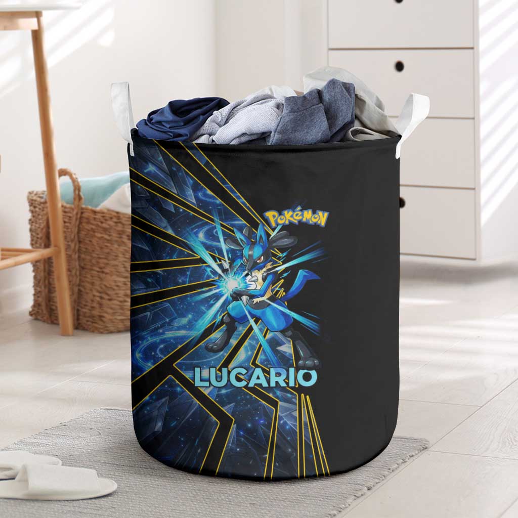 Lucario Poké Laundry Basket Aura Blast Comic Style