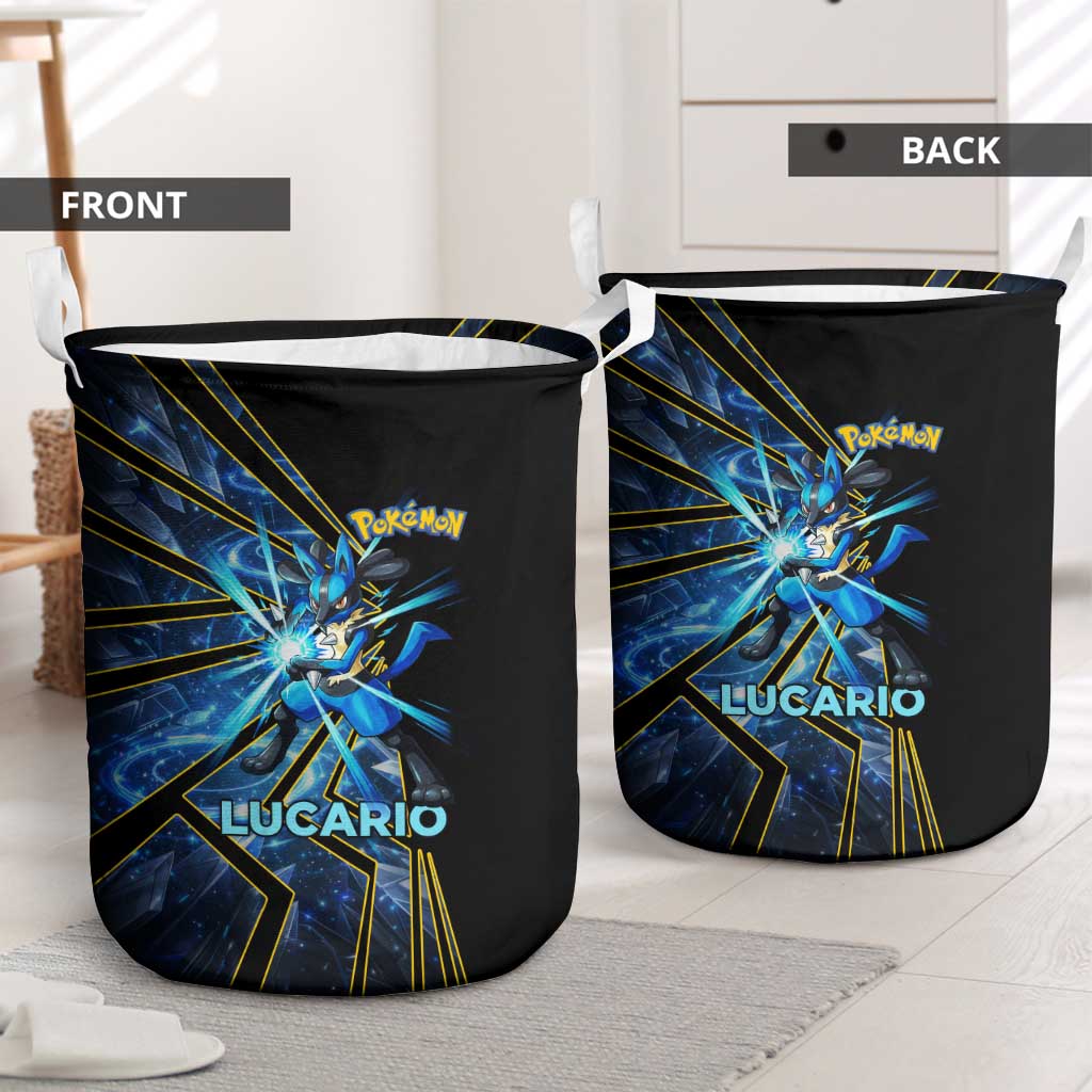 Lucario Poké Laundry Basket Aura Blast Comic Style