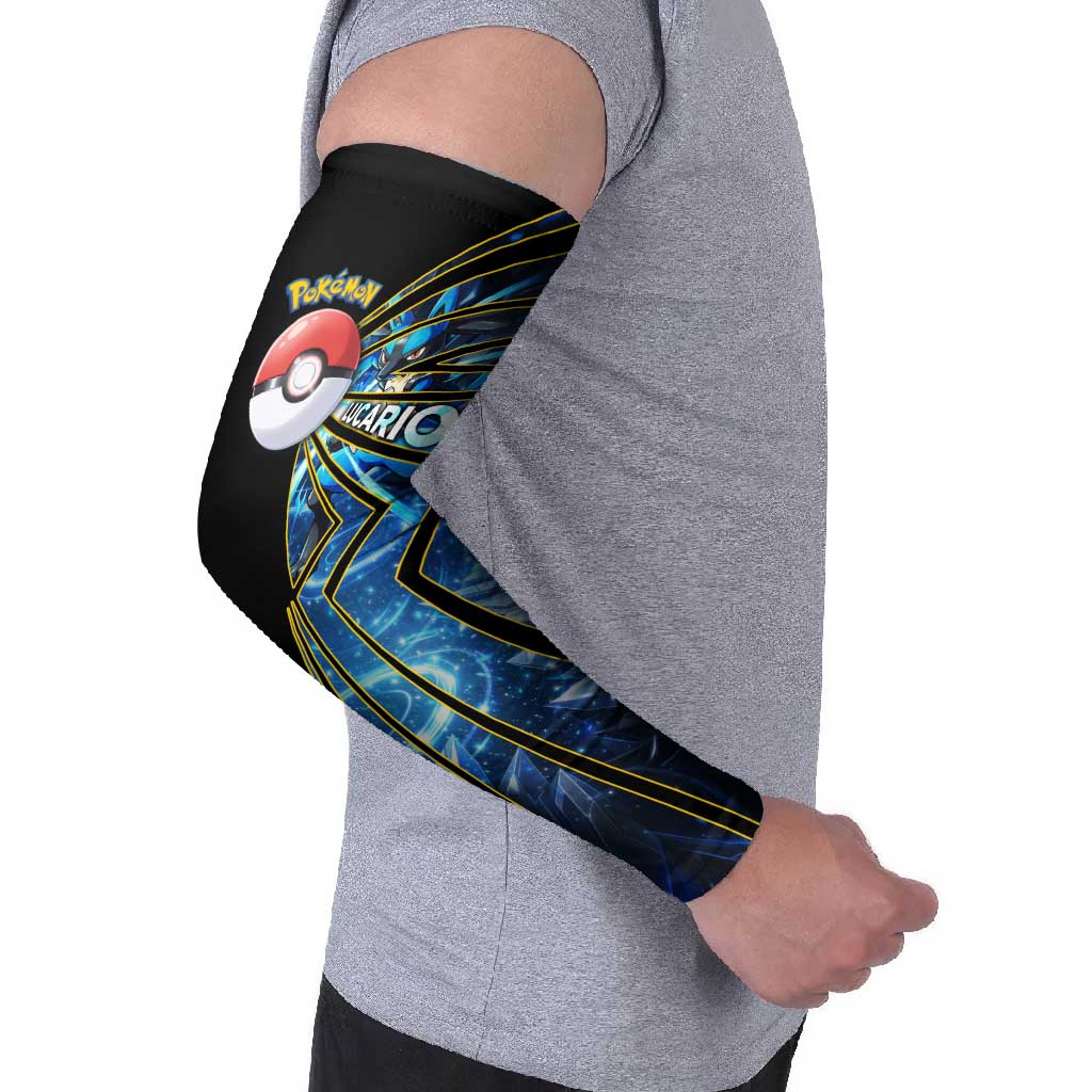 Lucario Poké Arm Sleeves Aura Blast Comic Style