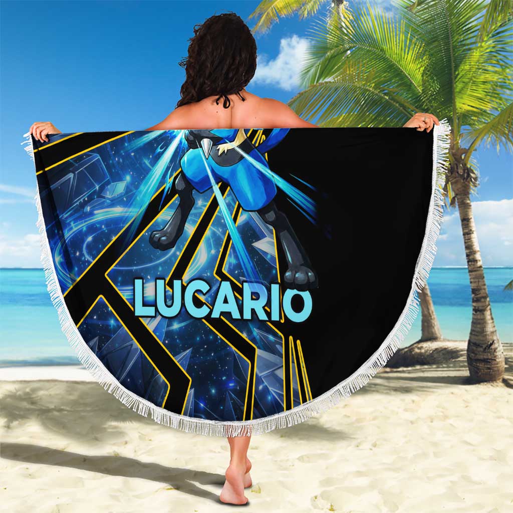 Lucario Poké Beach Blanket Aura Blast Comic Style