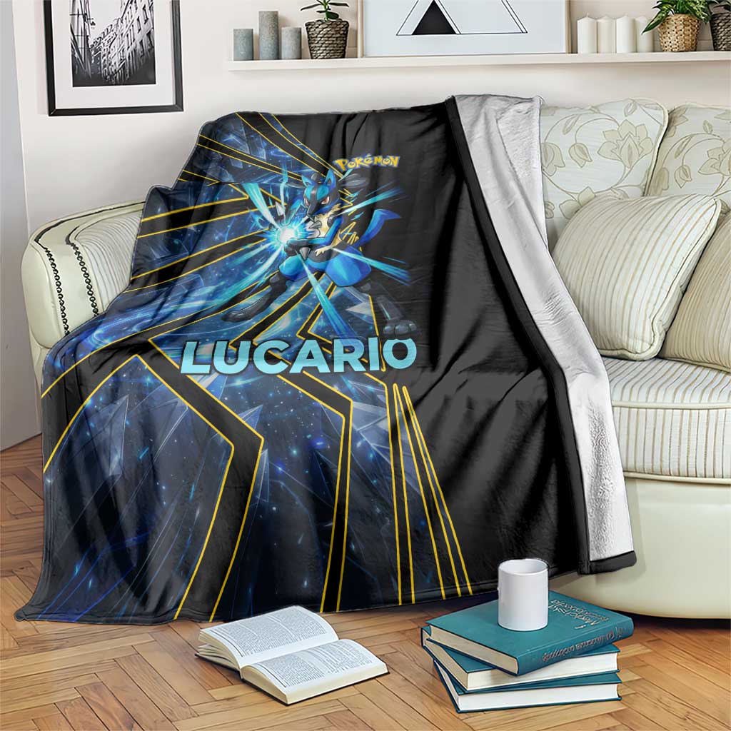 Lucario Poké Blanket Aura Blast Comic Style