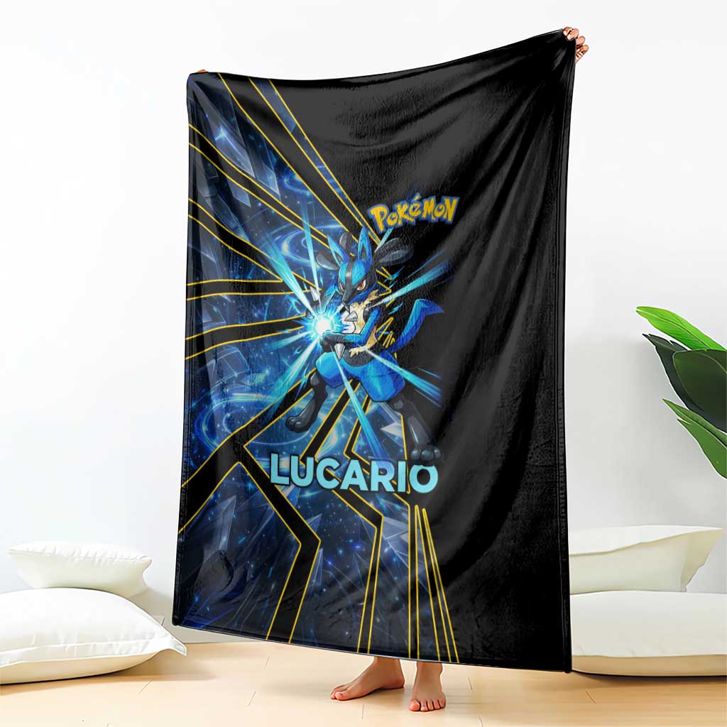Lucario Poké Blanket Aura Blast Comic Style