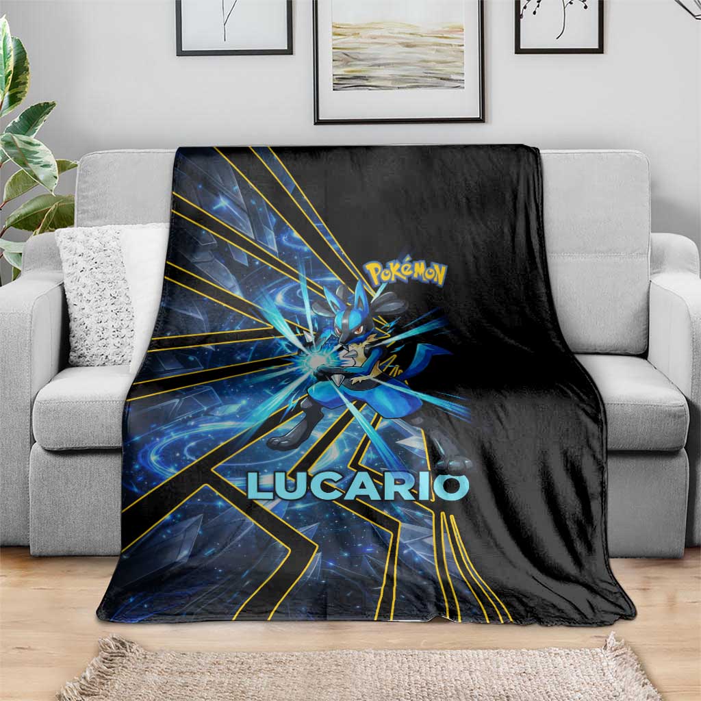 Lucario Poké Blanket Aura Blast Comic Style