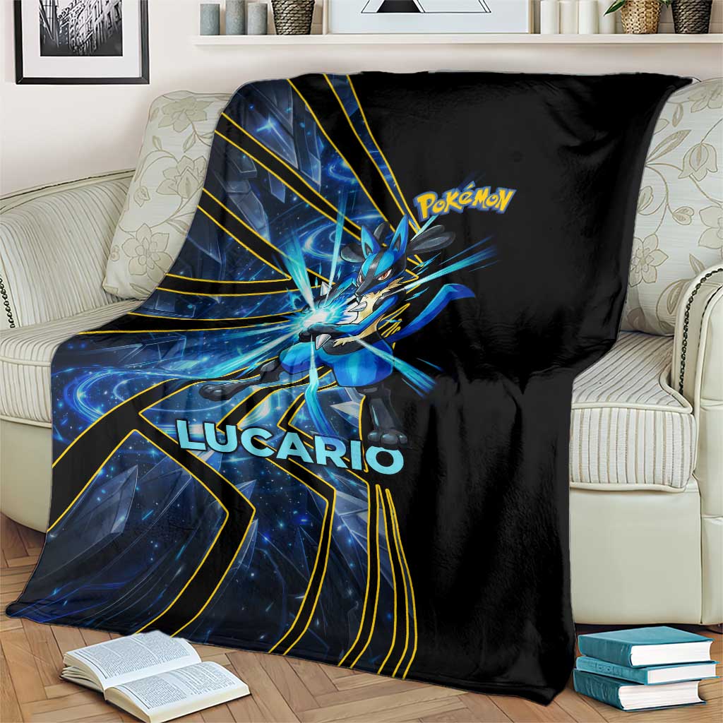 Lucario Poké Blanket Aura Blast Comic Style