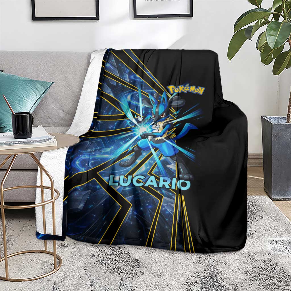 Lucario Poké Blanket Aura Blast Comic Style