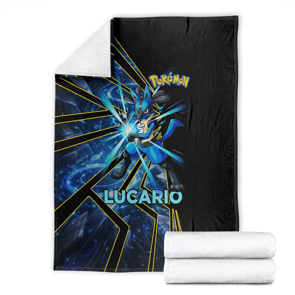 Lucario Poké Blanket Aura Blast Comic Style