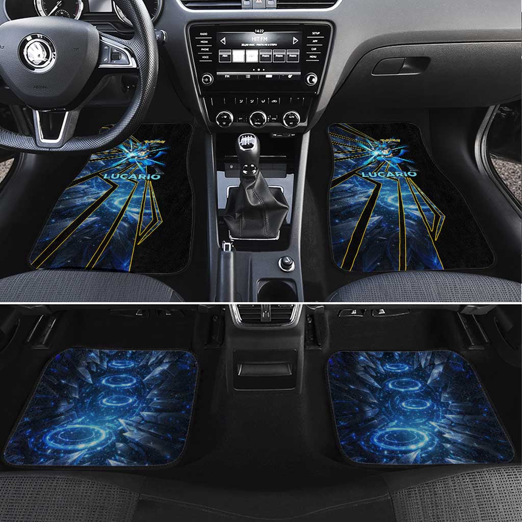 Lucario Poké Car Mats Aura Blast Comic Style