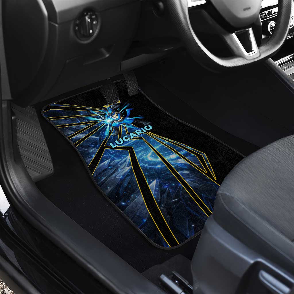 Lucario Poké Car Mats Aura Blast Comic Style