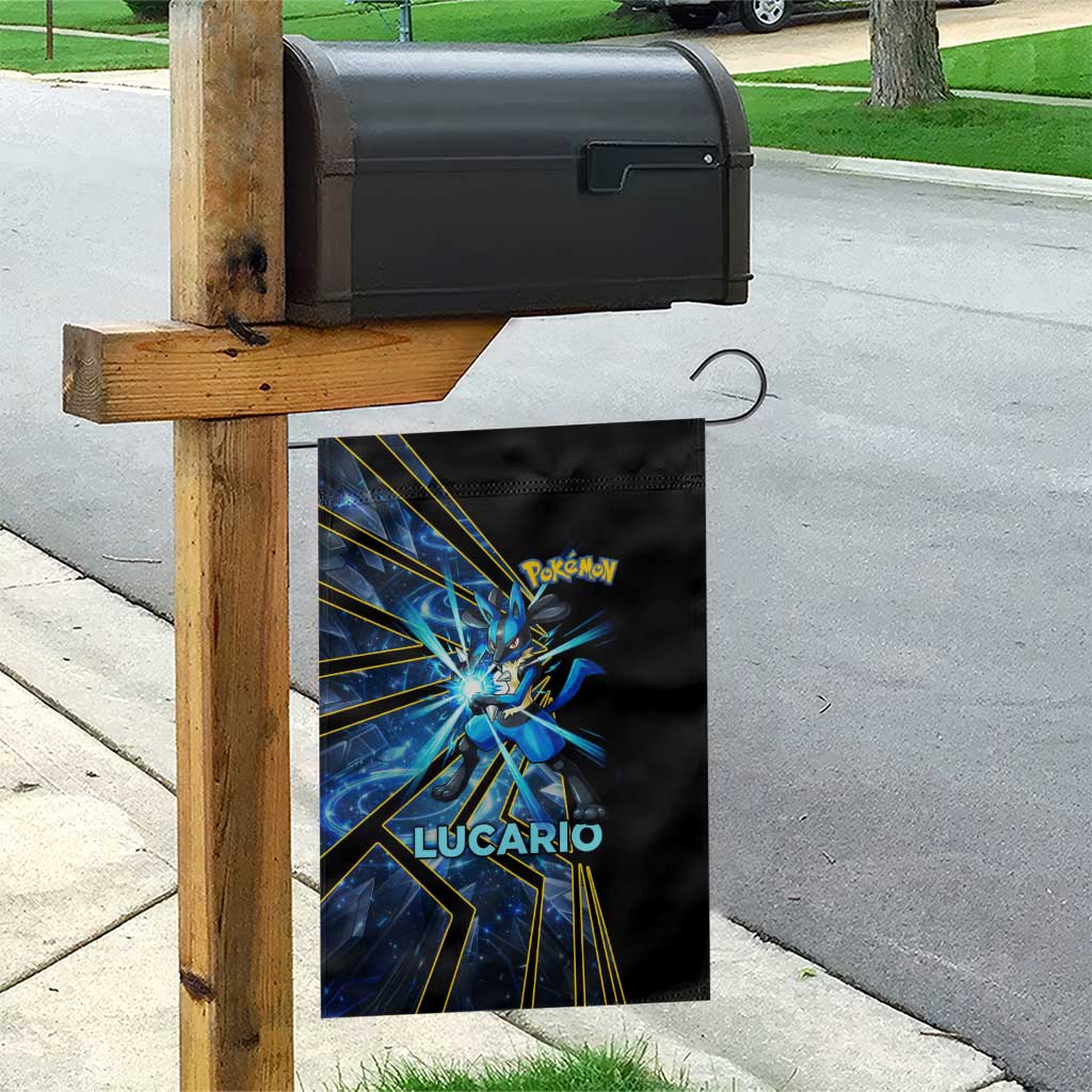 Lucario Poké Garden Flag Aura Blast Comic Style