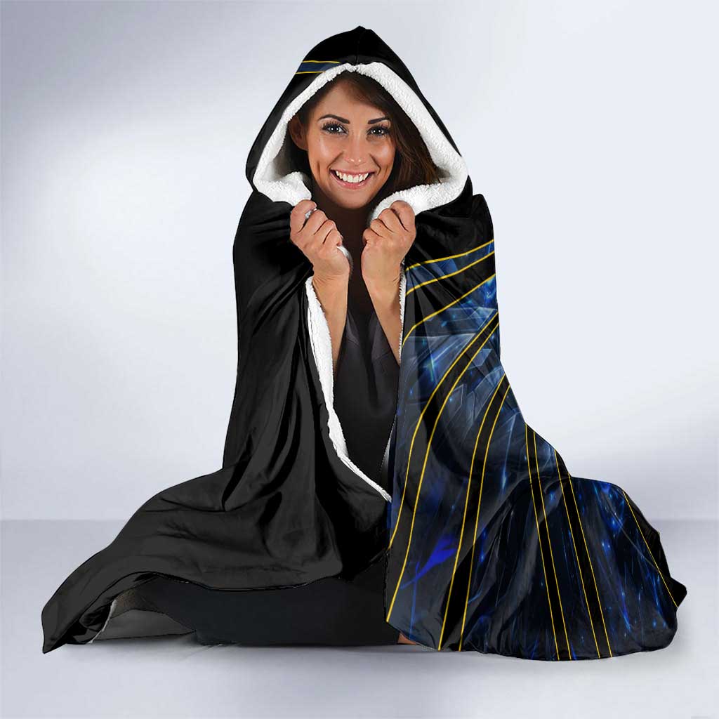 Lucario Poké Hooded Blanket Aura Blast Comic Style