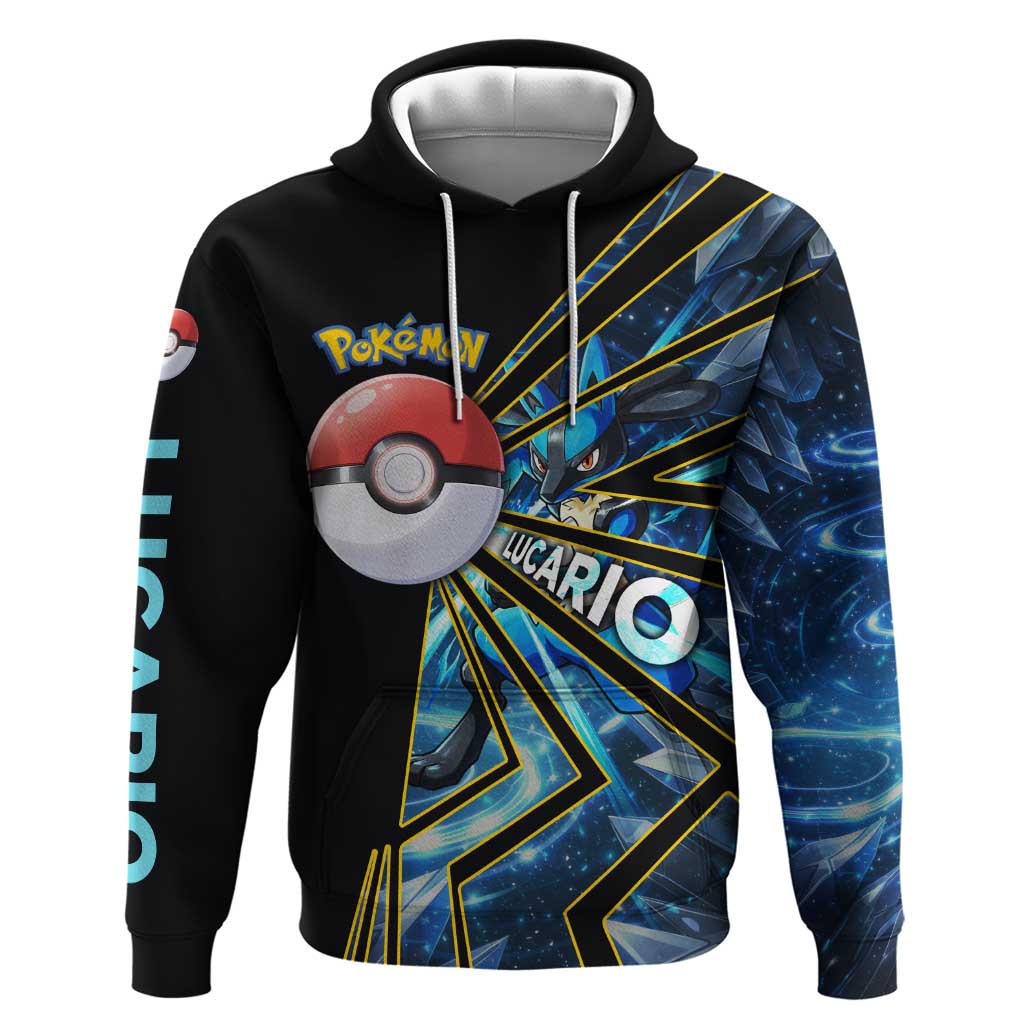Lucario Poké Hoodie Aura Blast Comic Style