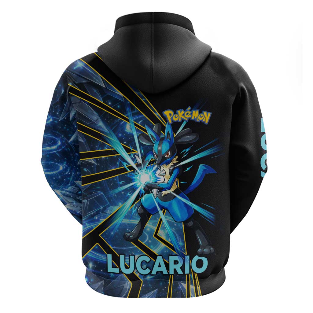 Lucario Poké Hoodie Aura Blast Comic Style