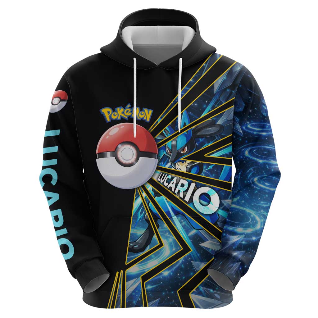 Lucario Poké Hoodie Aura Blast Comic Style