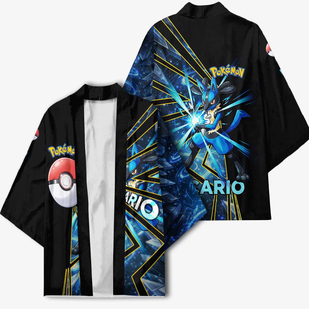 Lucario Poké Kimono Aura Blast Comic Style