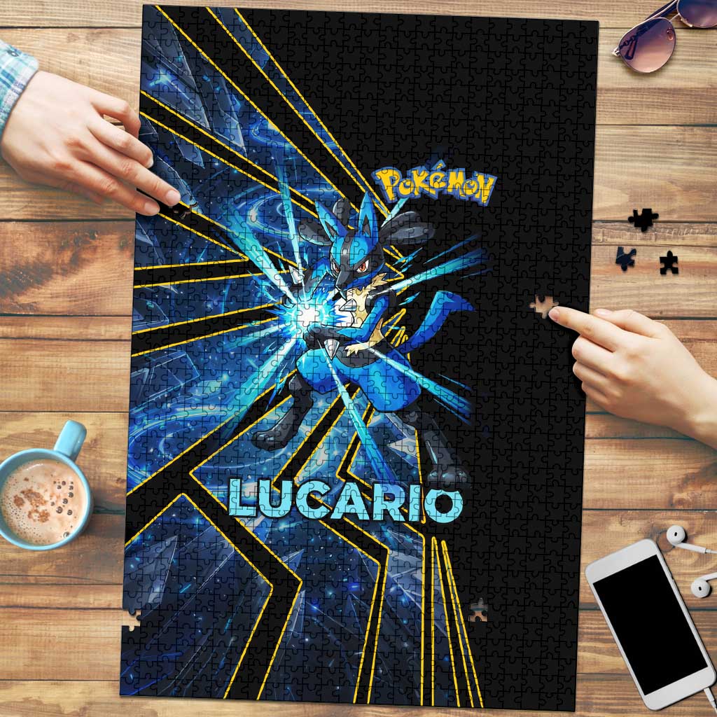 Lucario Poké Puzzle Aura Blast Comic Style