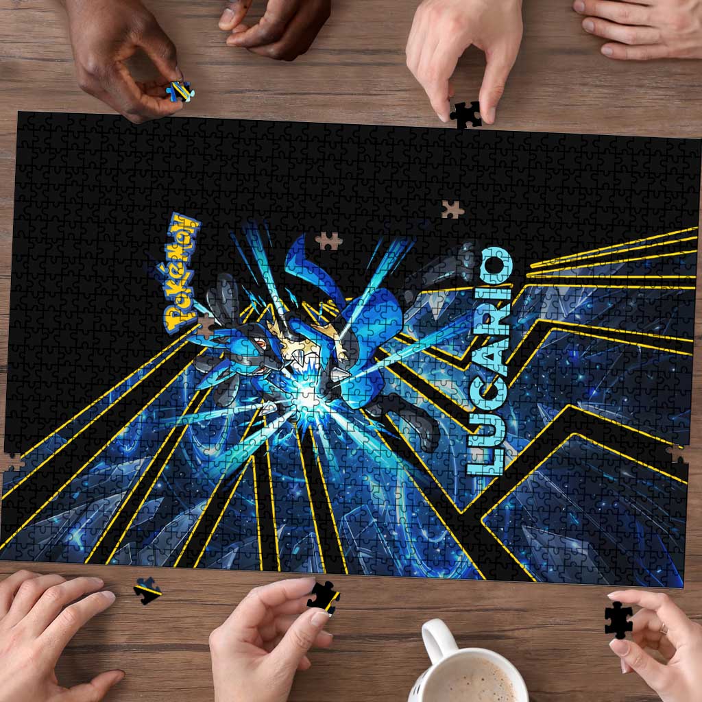Lucario Poké Puzzle Aura Blast Comic Style