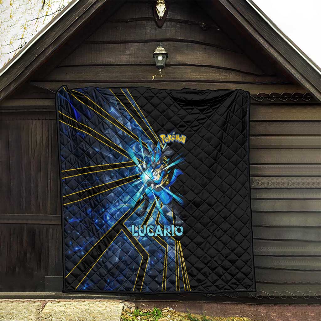Lucario Poké Quilt Aura Blast Comic Style