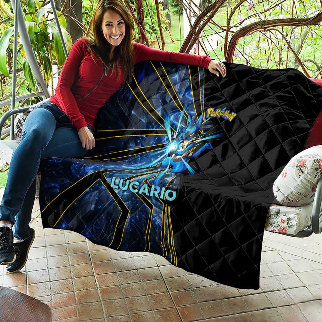 Lucario Poké Quilt Aura Blast Comic Style