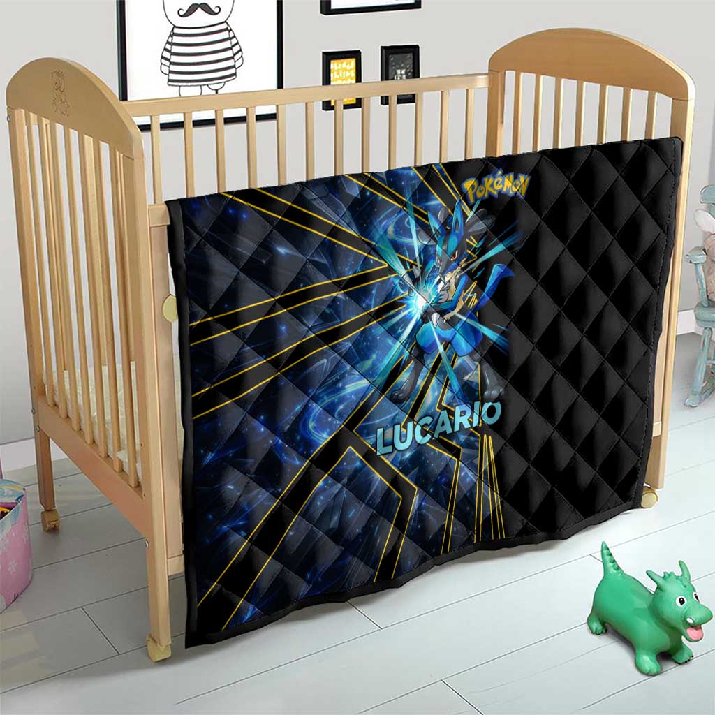 Lucario Poké Quilt Aura Blast Comic Style
