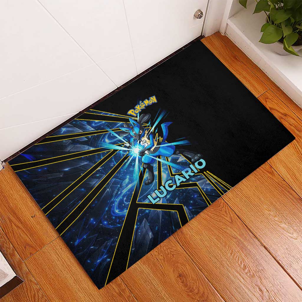 Lucario Poké Rubber Doormat Aura Blast Comic Style
