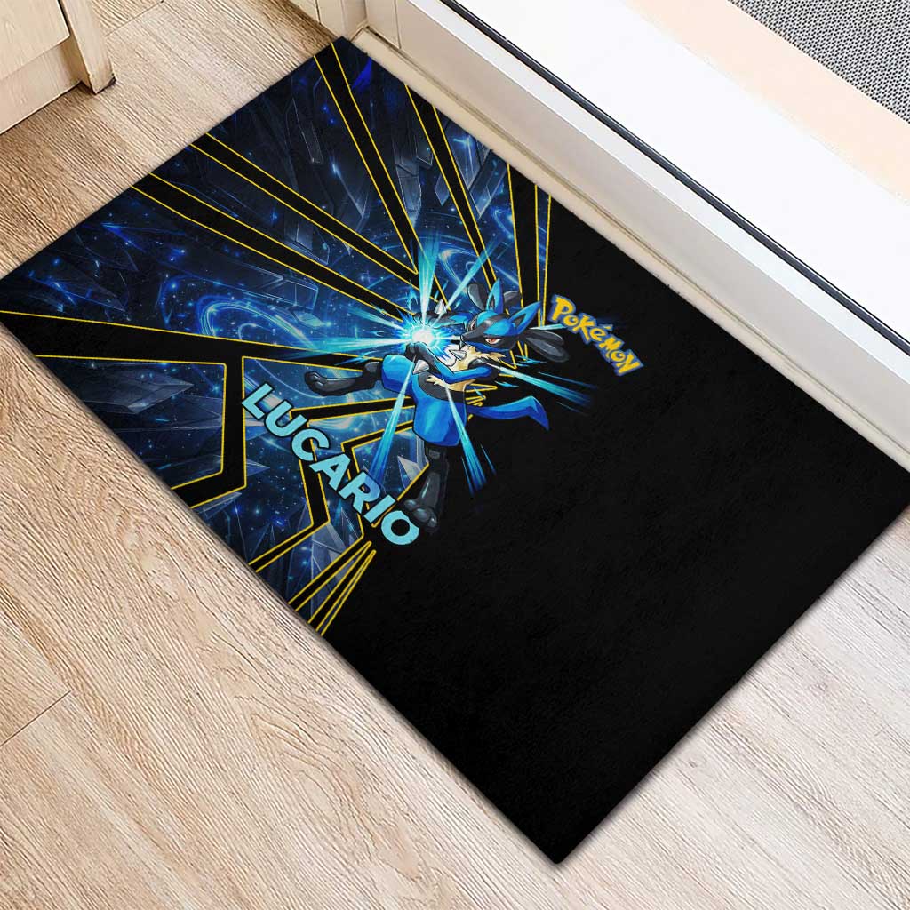 Lucario Poké Rubber Doormat Aura Blast Comic Style