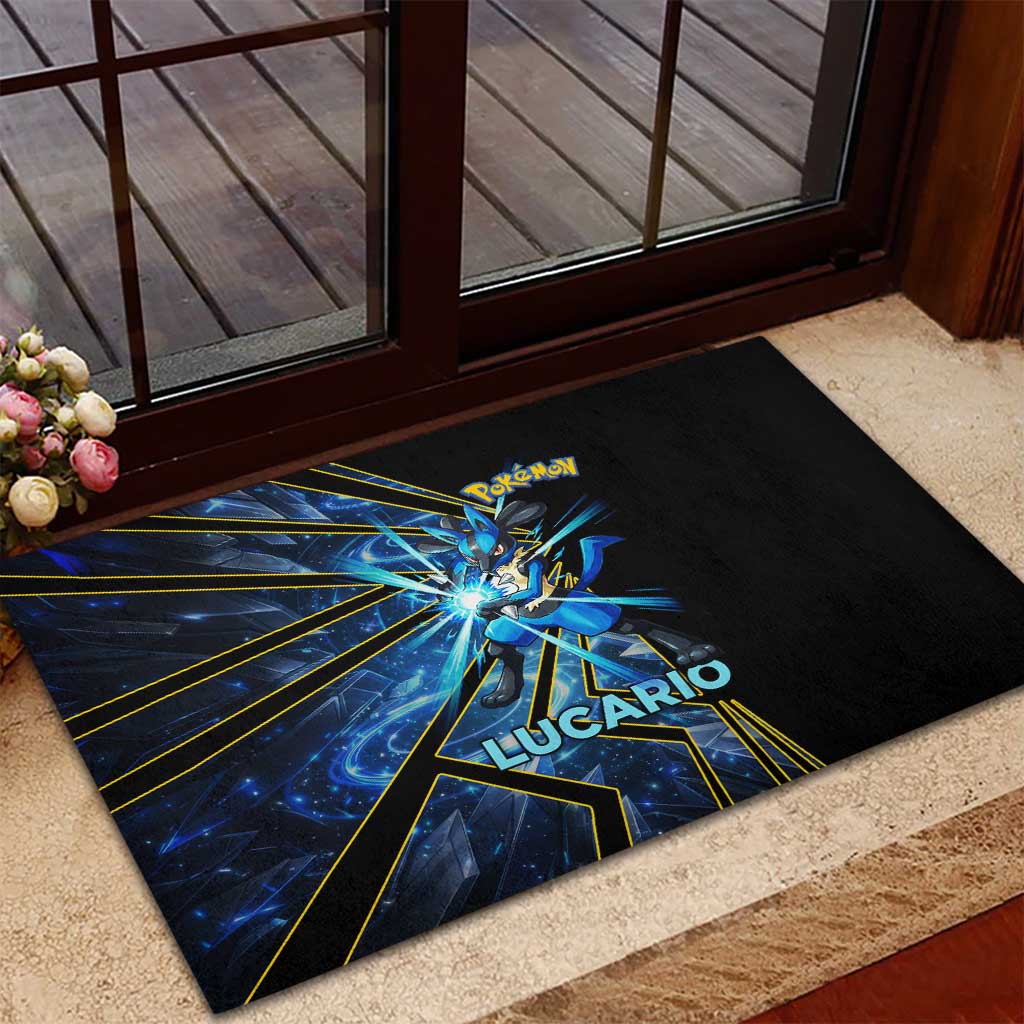Lucario Poké Rubber Doormat Aura Blast Comic Style