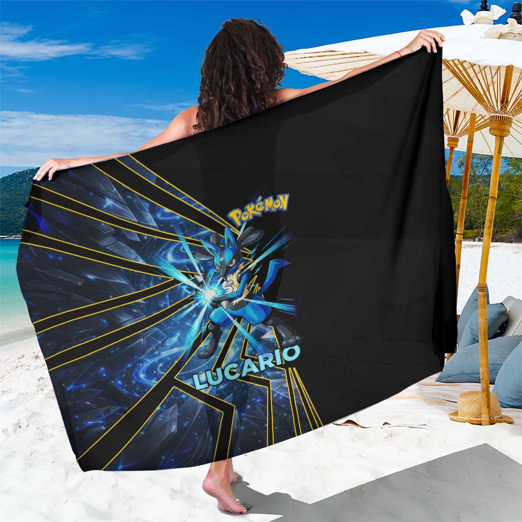 Lucario Poké Sarong Aura Blast Comic Style