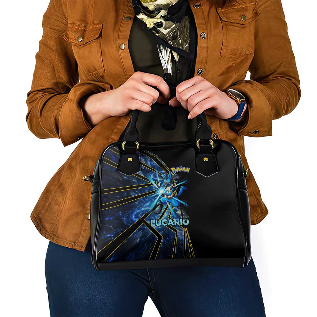 Lucario Poké Shoulder Handbag Aura Blast Comic Style