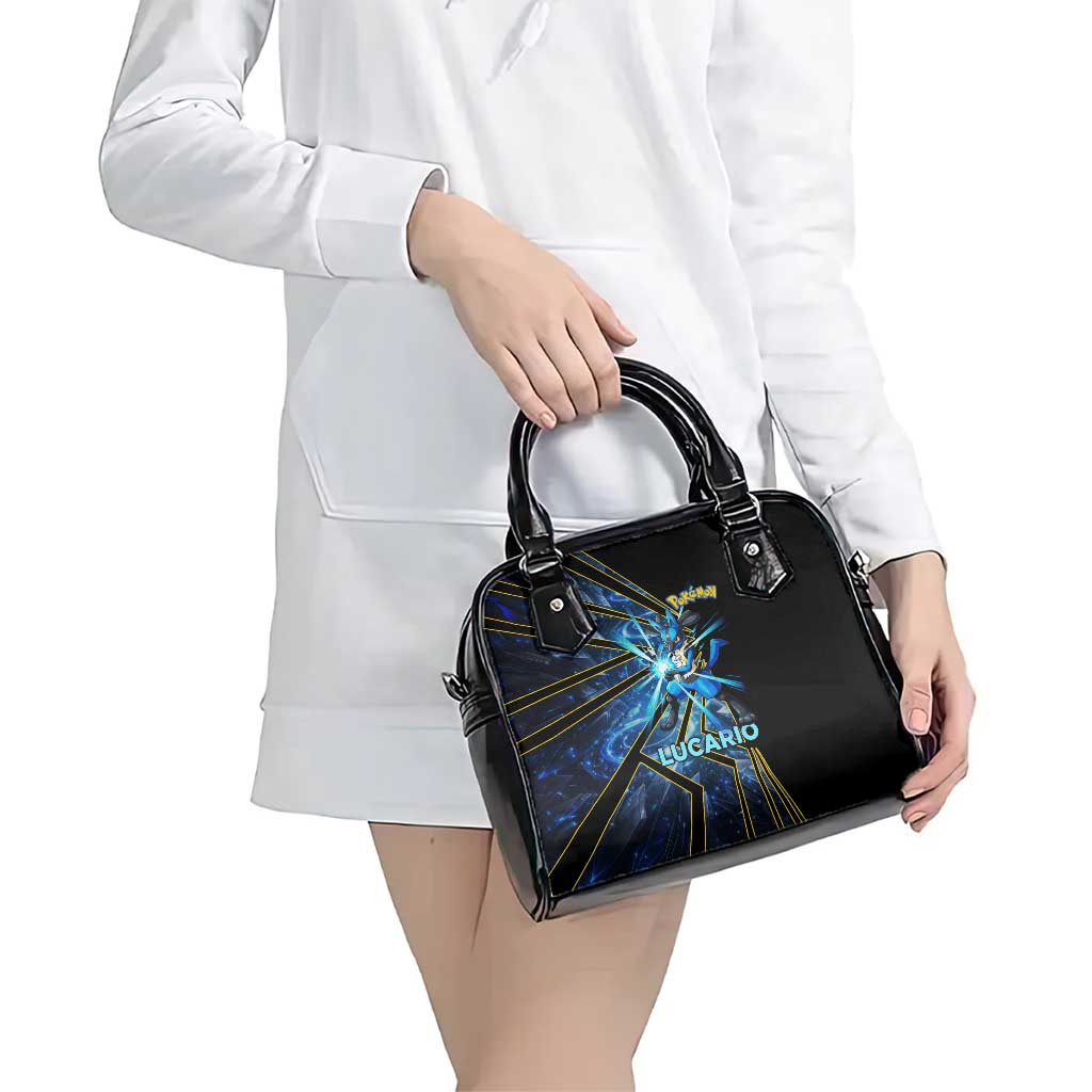 Lucario Poké Shoulder Handbag Aura Blast Comic Style