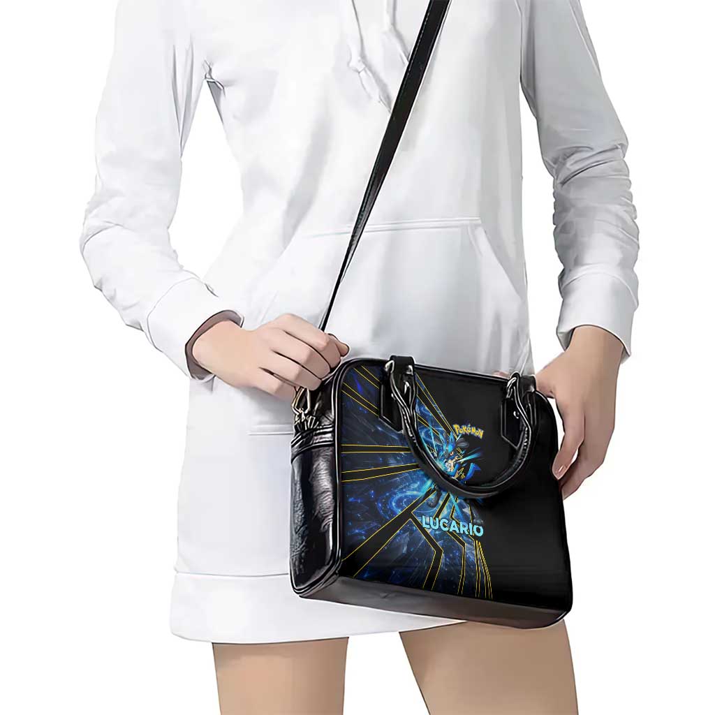 Lucario Poké Shoulder Handbag Aura Blast Comic Style