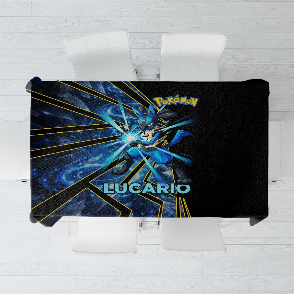 Lucario Poké Tablecloth Aura Blast Comic Style