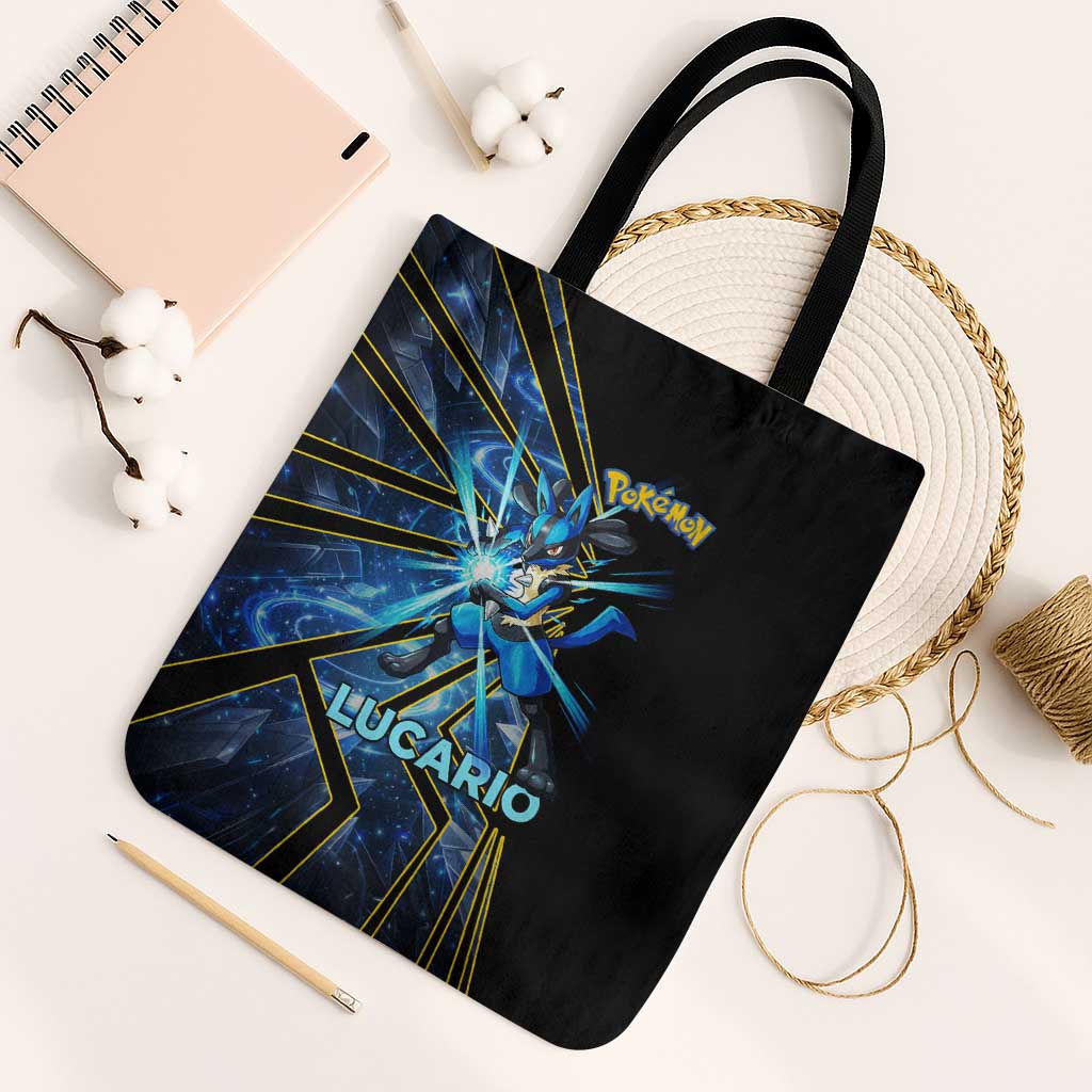 Lucario Poké Tote Bag Aura Blast Comic Style