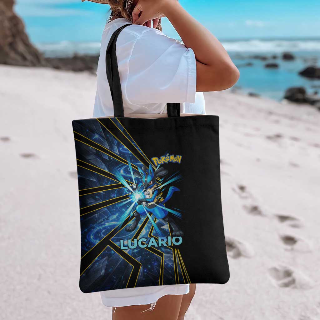 Lucario Poké Tote Bag Aura Blast Comic Style