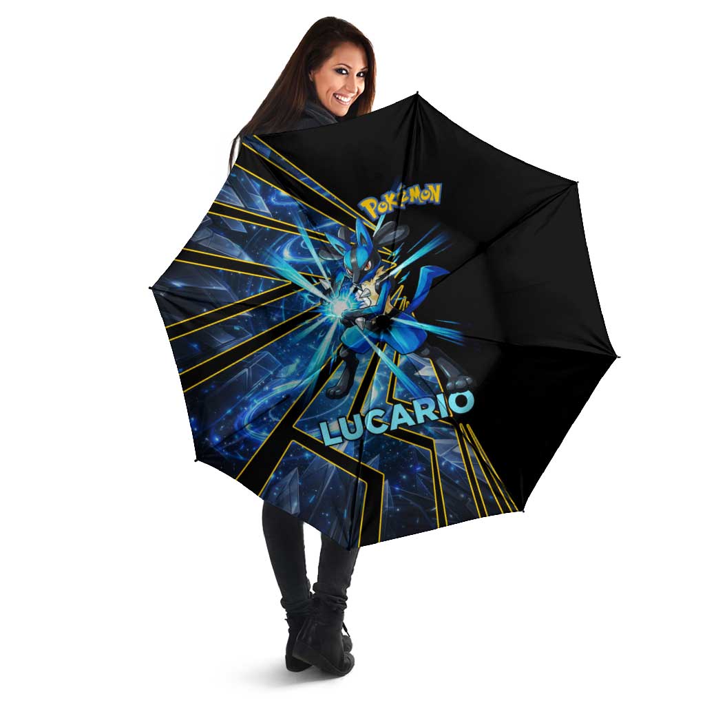 Lucario Poké Umbrella Aura Blast Comic Style