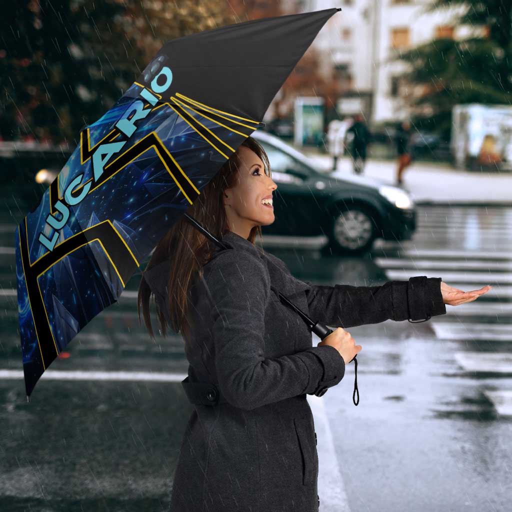 Lucario Poké Umbrella Aura Blast Comic Style