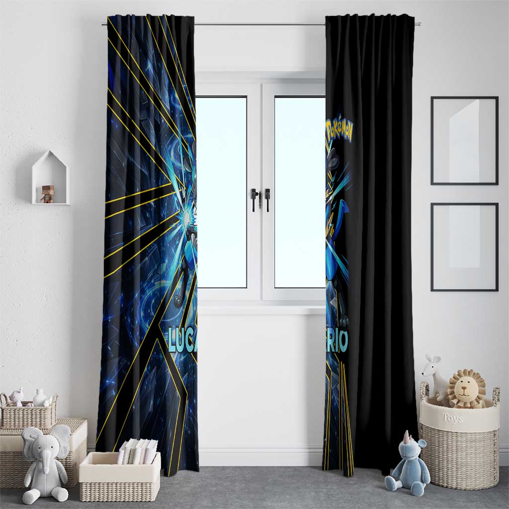 Lucario Poké Window Curtain Aura Blast Comic Style